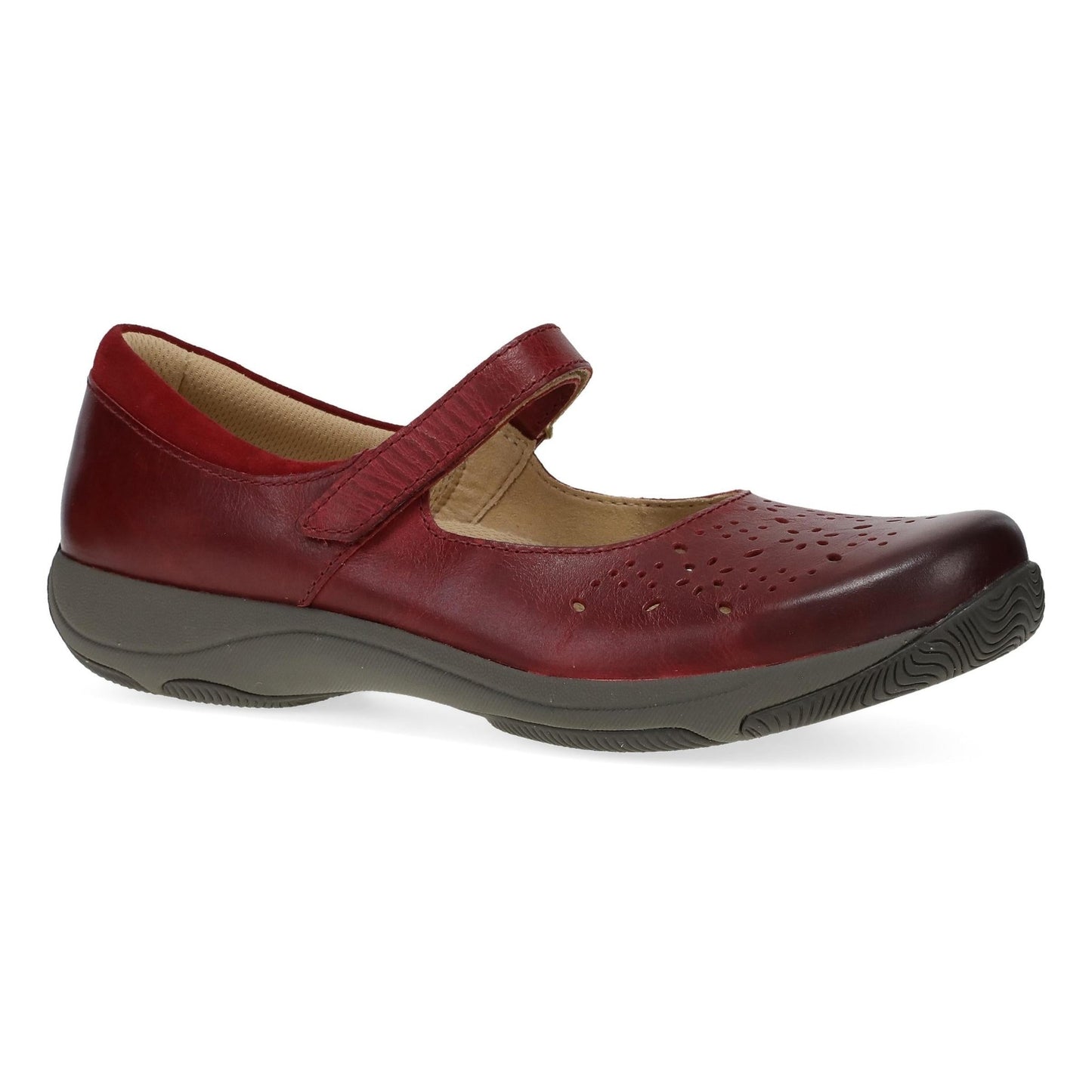 Stacy | Waxy Burnished | Red - sandals - Dansko