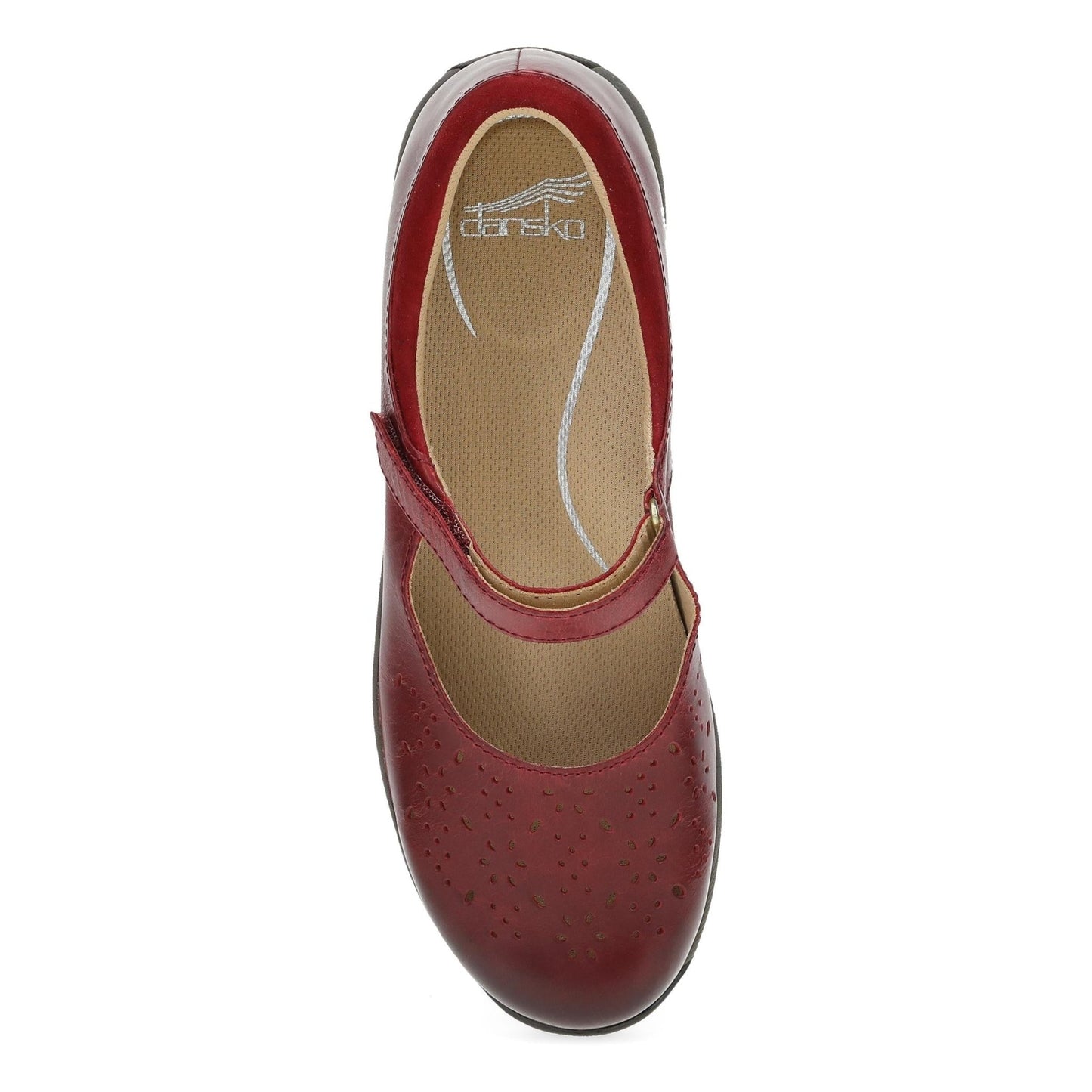 Stacy | Waxy Burnished | Red - sandals - Dansko