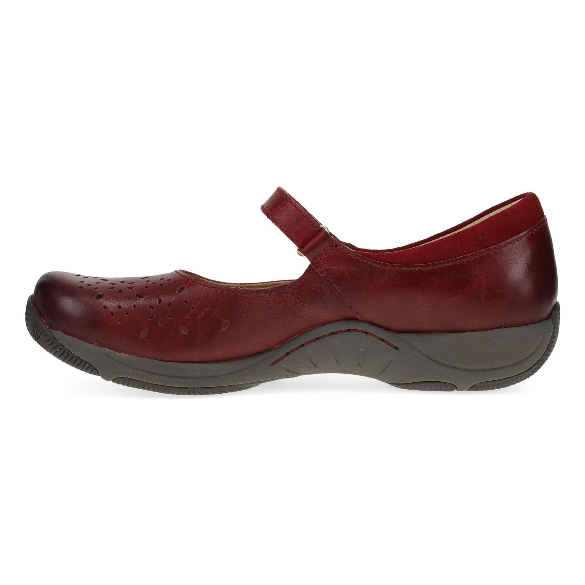 Stacy | Waxy Burnished | Red - sandals - Dansko