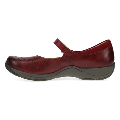Stacy | Waxy Burnished | Red - sandals - Dansko