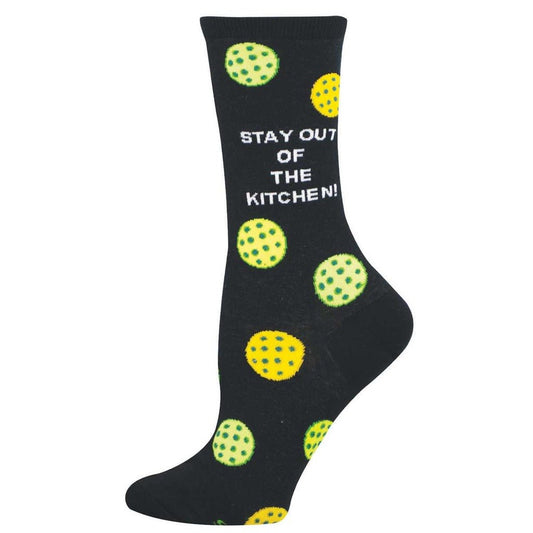 Stay Out of the Kitchen | Women | Black - socks - Socksmith
