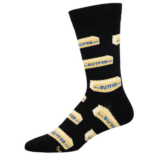 Straight Butter | Men | Black - Socks - Socksmith