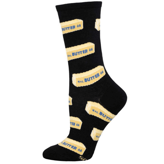 Straight Butter | Women | Black - Socks - Socksmith