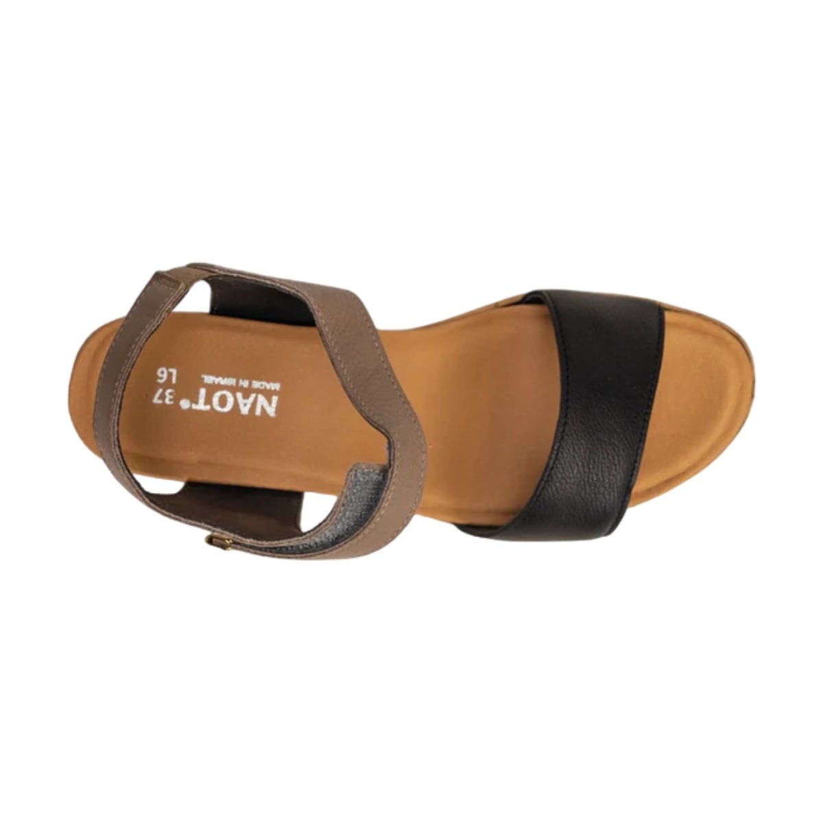 Summer | Leather | Soft Black/Soft Stone - Wedge - Naot