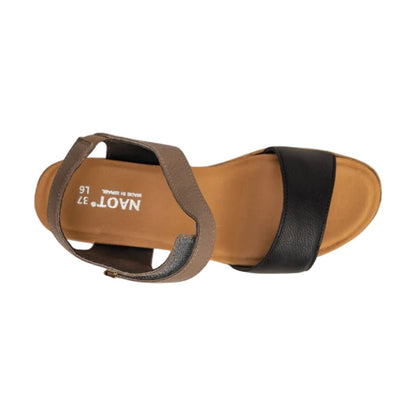 Summer | Leather | Soft Black/Soft Stone - Wedge - Naot