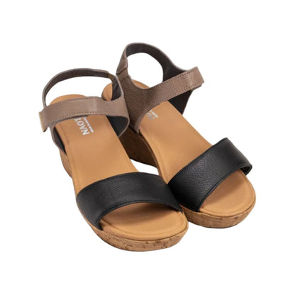Summer | Leather | Soft Black/Soft Stone - Wedge - Naot