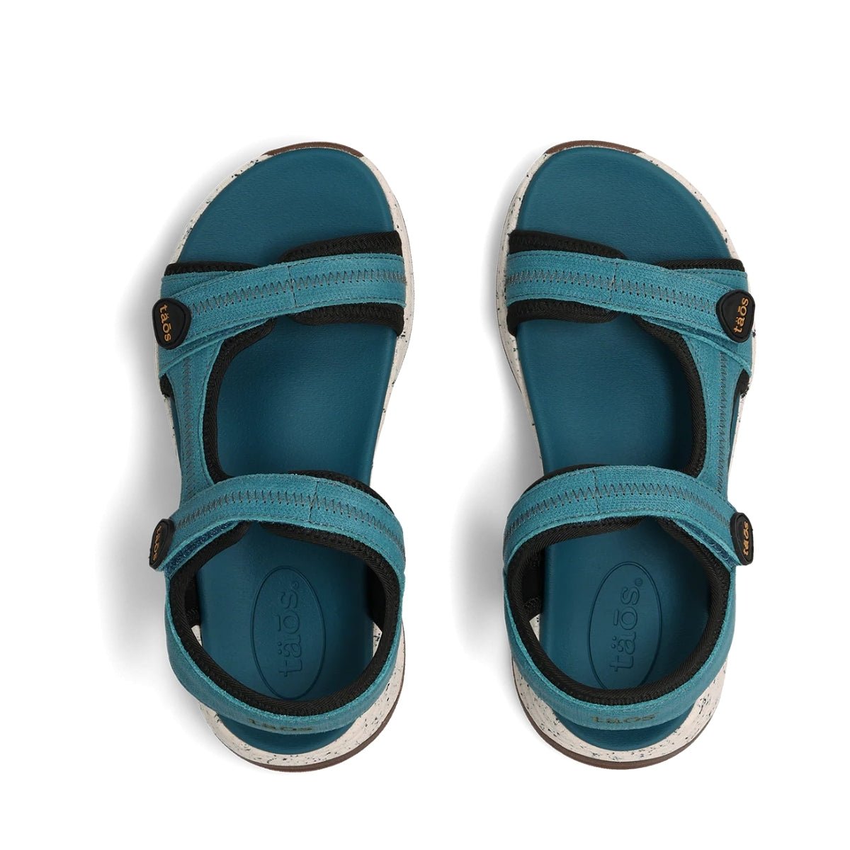 Super Side | Leather/Textile | Teal - sandals - Taos