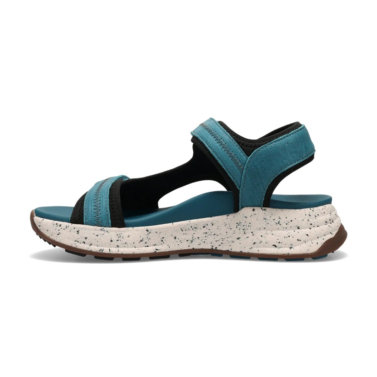 Super Side | Leather/Textile | Teal - sandals - Taos