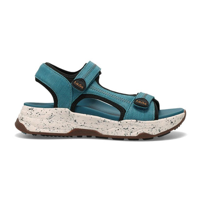 Super Side | Leather/Textile | Teal - sandals - Taos