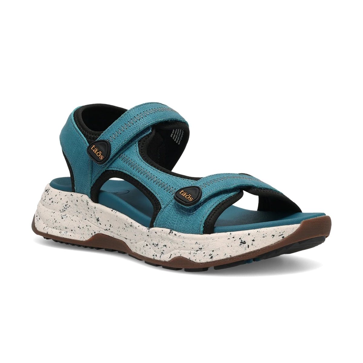 Super Side | Leather/Textile | Teal - sandals - Taos