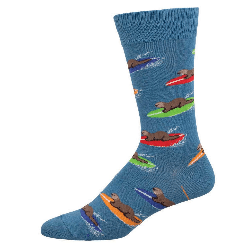 Surfing Otter | Men | Blue - Socks - Socksmith