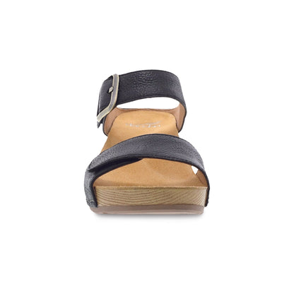 Tanya | Milled Burnished | Black - Wedge - Dansko