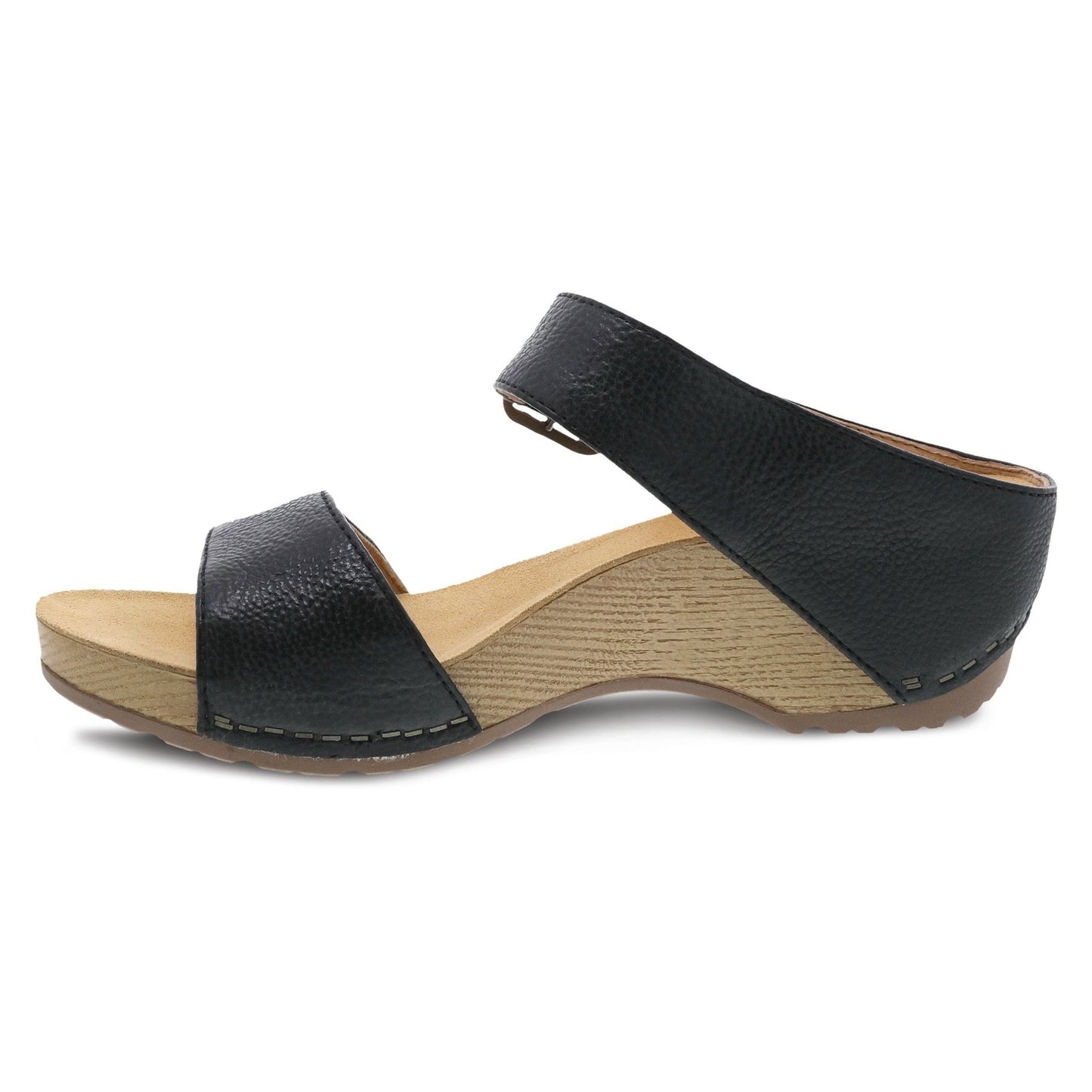 Tanya | Milled Burnished | Black - Wedge - Dansko