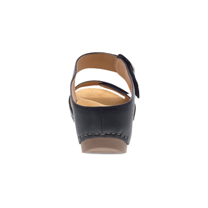 Tanya | Milled Burnished | Black - Wedge - Dansko