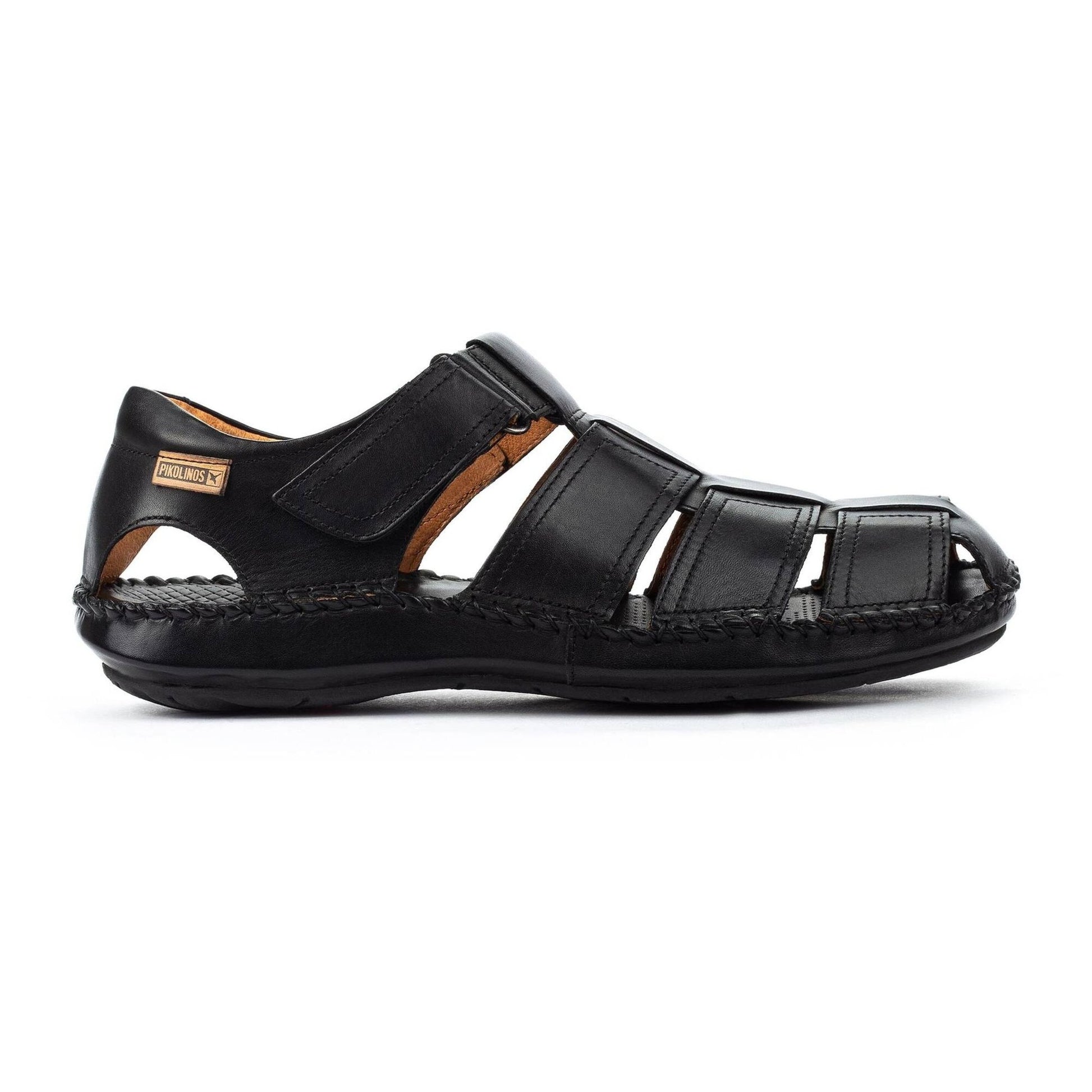 Tarifa | Men | Leather | Black - sandals - Pikolinos