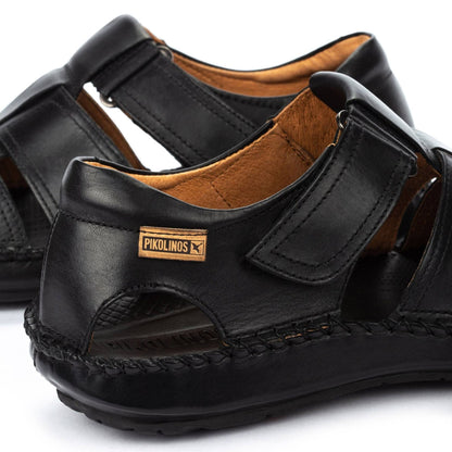 Tarifa | Men | Leather | Black - sandals - Pikolinos