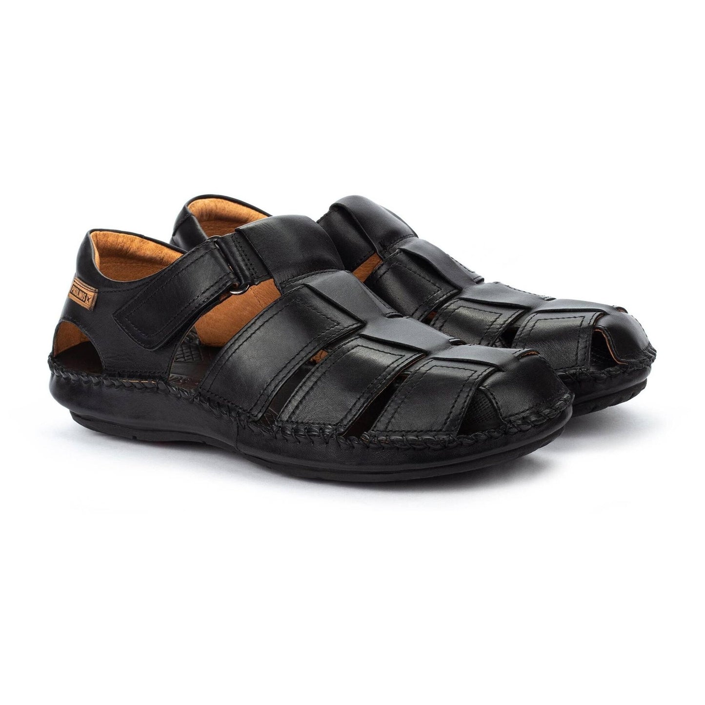Tarifa | Men | Leather | Black - sandals - Pikolinos