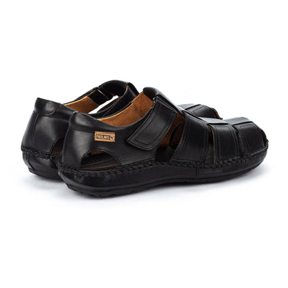 Tarifa | Men | Leather | Black - sandals - Pikolinos