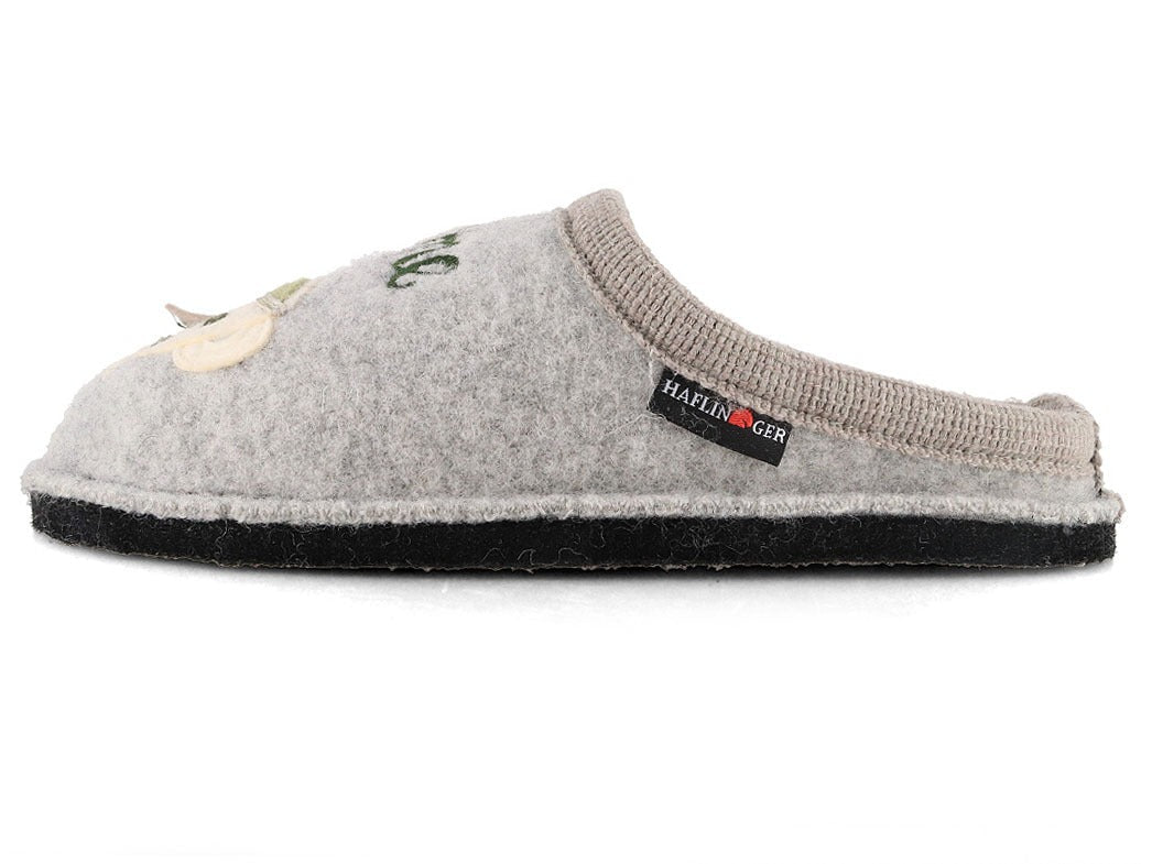 Tea Time | Wool | Silver Grey - Slipper - Haflinger