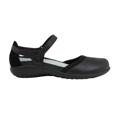 Tekapo | Leather | Shiny Black/Black Velvet - shoe - Naot