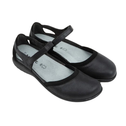 Tekapo | Leather | Shiny Black/Black Velvet - shoe - Naot