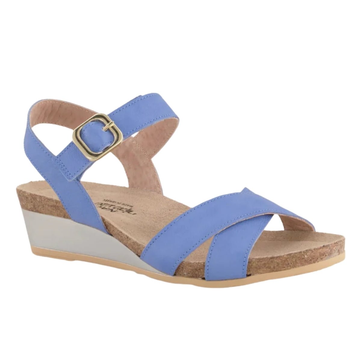 Throne | Leather | Sapphire Blue - Wedge - Naot