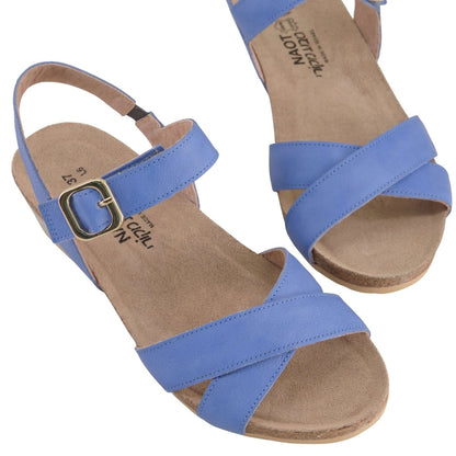 Throne | Leather | Sapphire Blue - Wedge - Naot