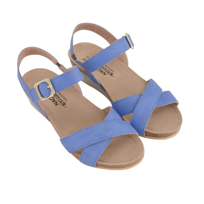 Throne | Leather | Sapphire Blue - Wedge - Naot