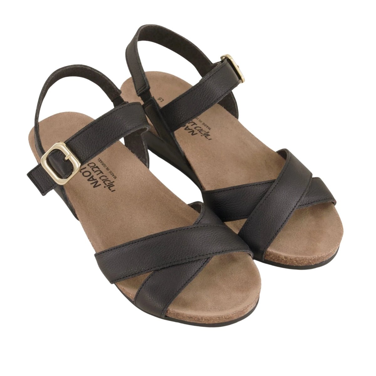 Throne | Leather | Soft Black - Wedge - Naot