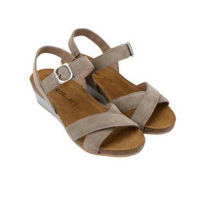 Throne | Suede | Almond - sandals - Naot