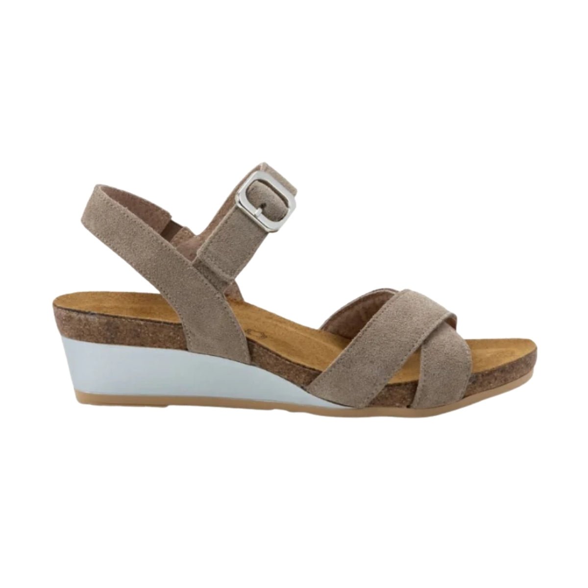 Throne | Suede | Almond - sandals - Naot