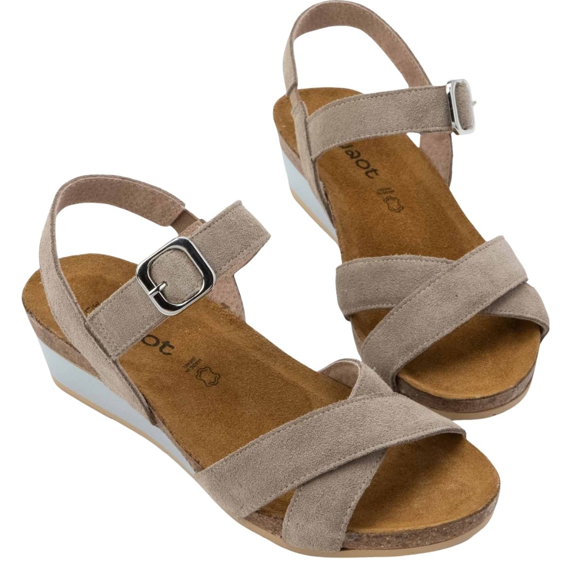 Throne | Suede | Almond - sandals - Naot