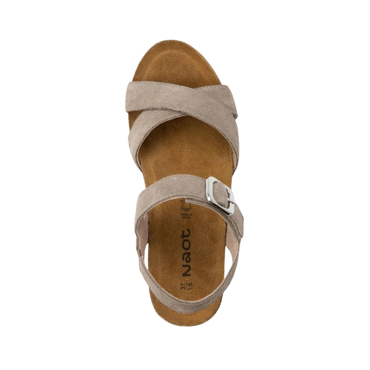 Throne | Suede | Almond - sandals - Naot