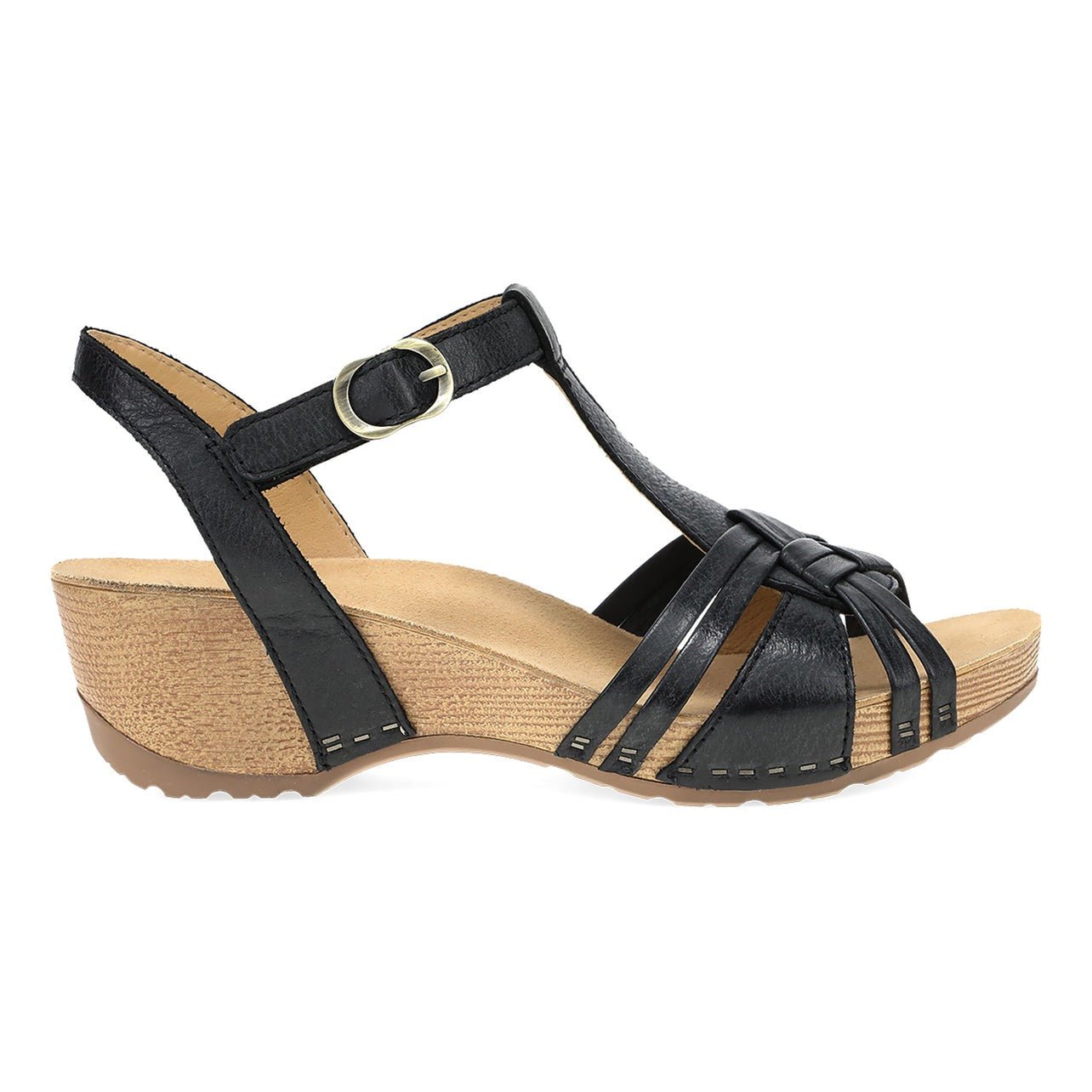 Tia | Milled Burnished | Black - sandals - Dansko