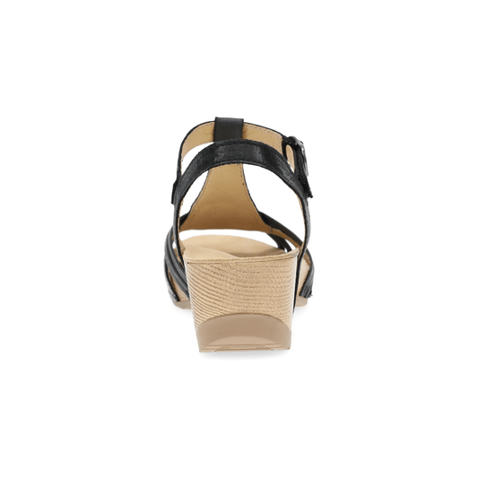 Tia | Milled Burnished | Black - Sandals - Dansko