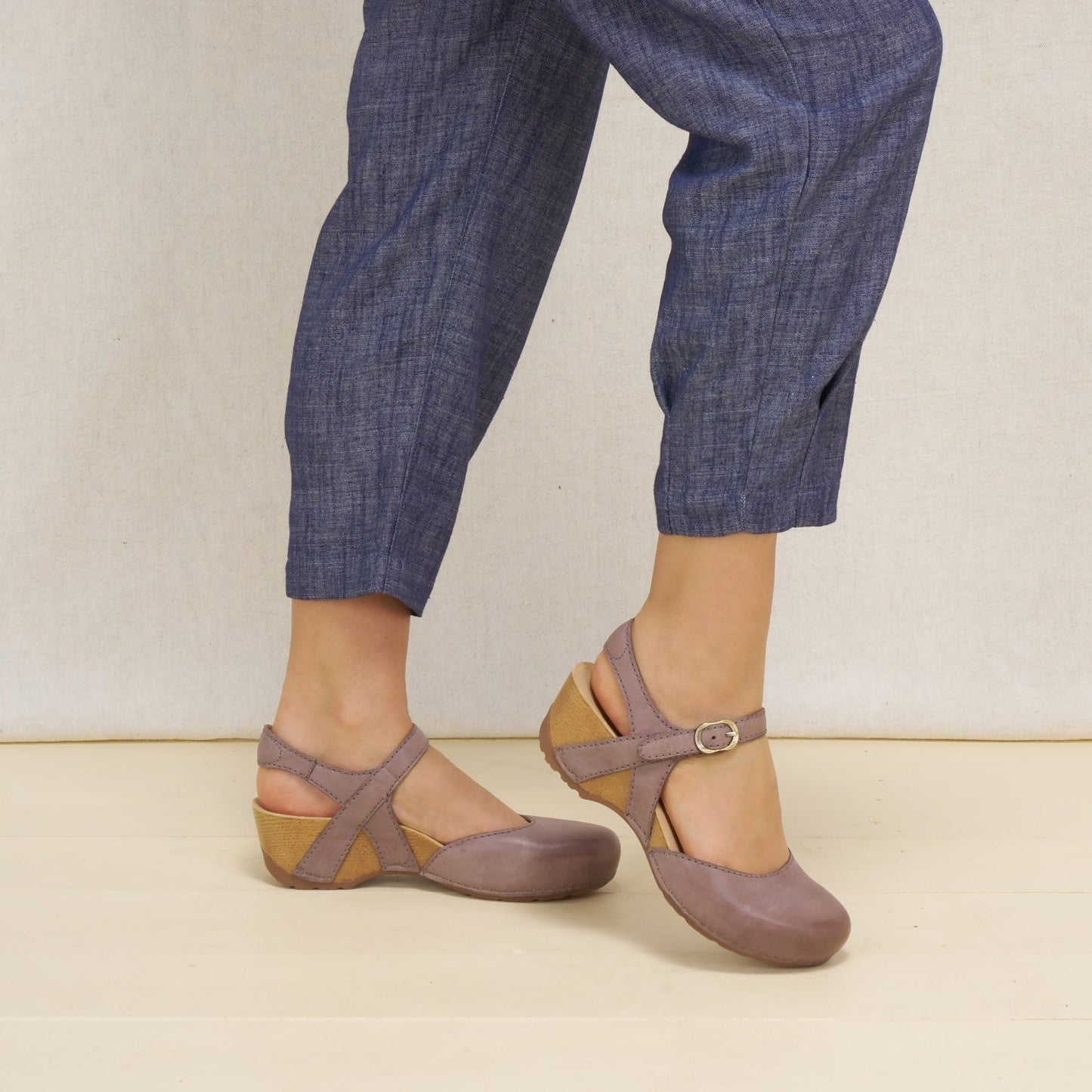 Tiffani | Milled Burnished | Dusty Lilac - Wedge - DANSKO