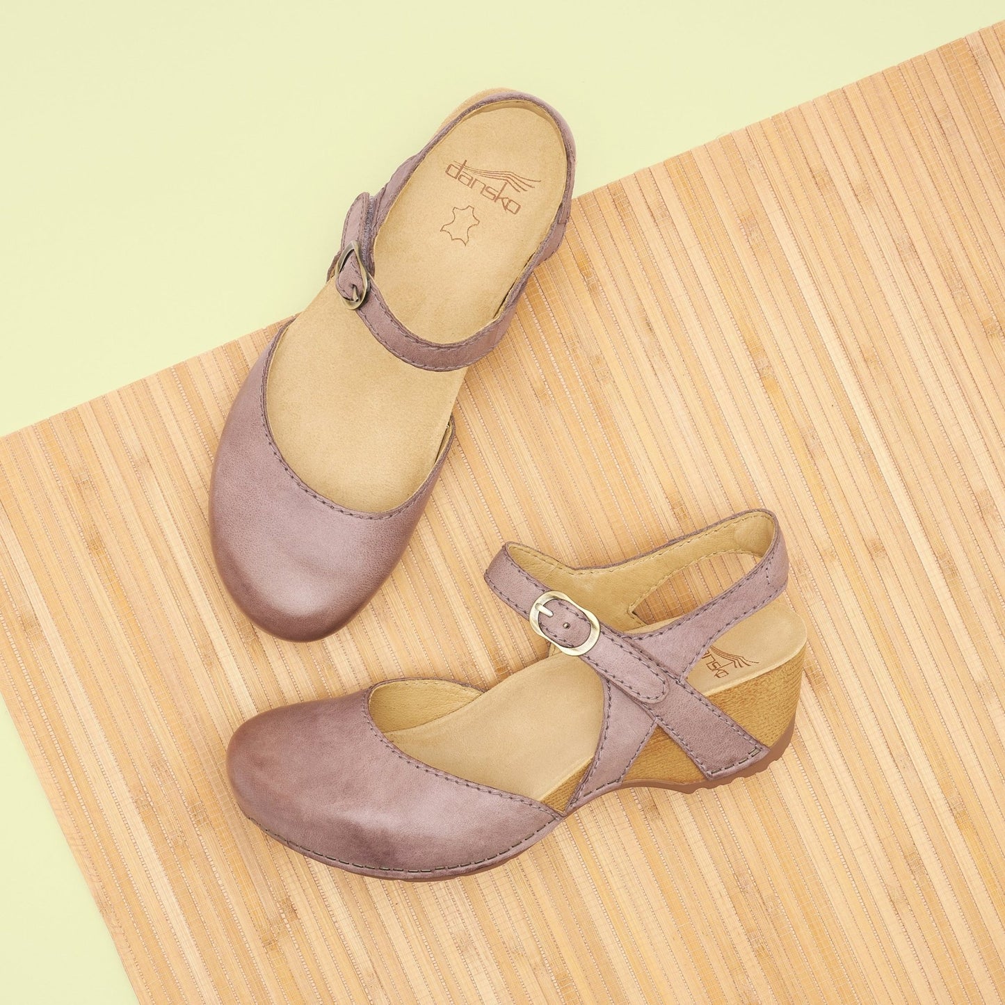 Tiffani | Milled Burnished | Dusty Lilac - Wedge - DANSKO