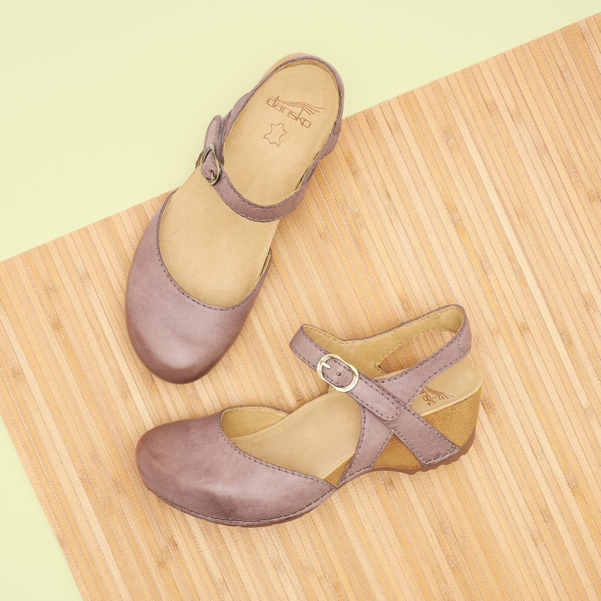 Tiffani | Milled Burnished | Dusty Lilac - Wedge - DANSKO