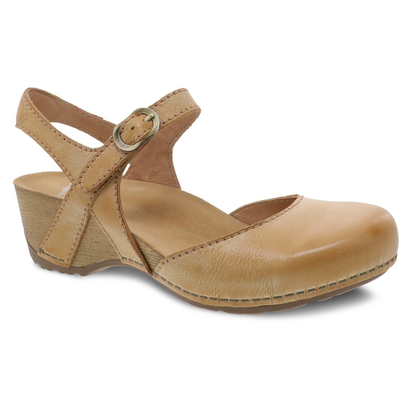 Tiffani | Milled Burnished | Tan - Wedge - Dansko