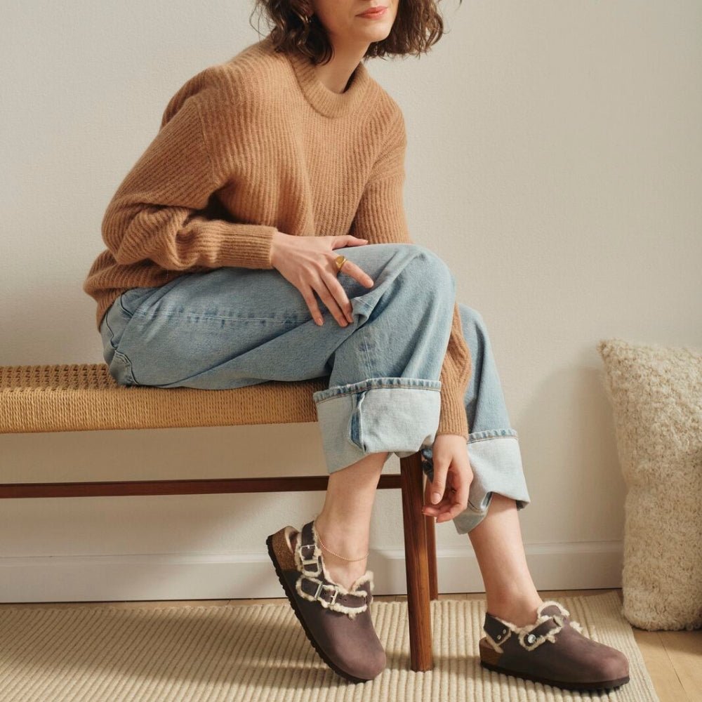 Tokio Shearling | Oiled Leather | Habana Brown - clog - Birkenstock