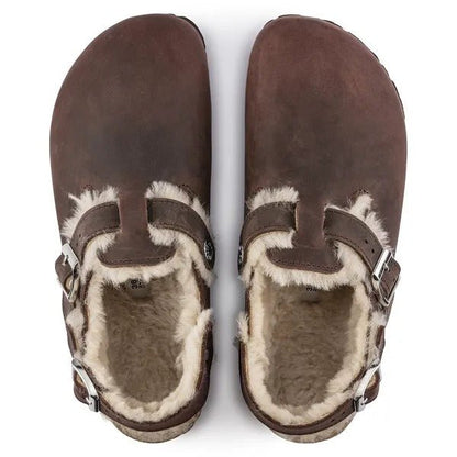 Tokio Shearling | Oiled Leather | Habana Brown - clog - Birkenstock