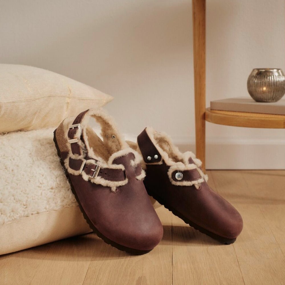 Tokio Shearling | Oiled Leather | Habana Brown - clog - Birkenstock