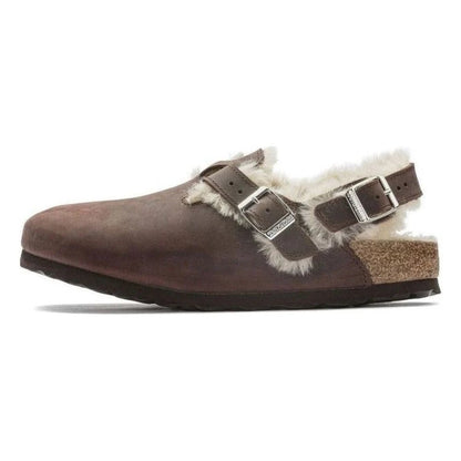 Tokio Shearling | Oiled Leather | Habana Brown - clog - Birkenstock