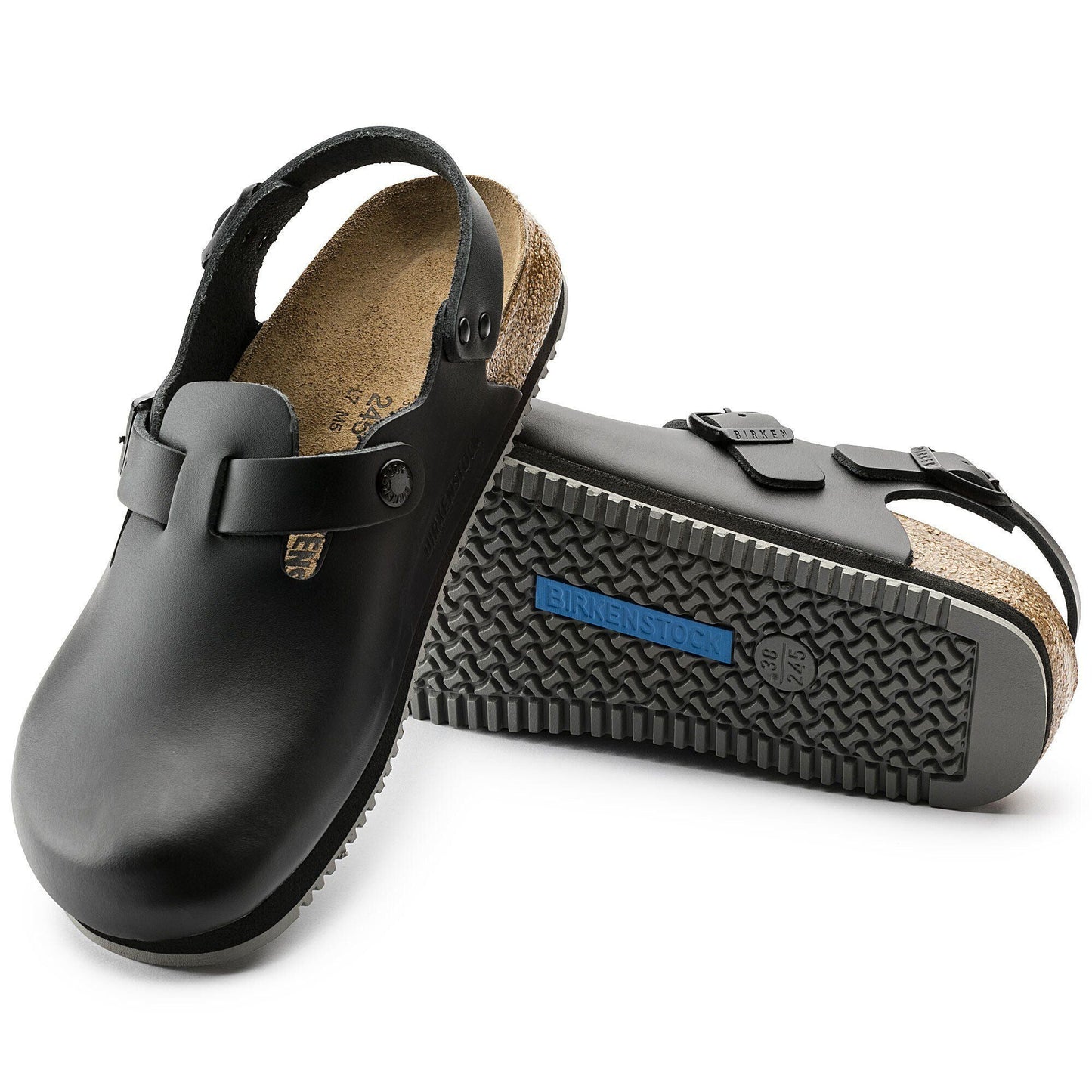 Tokio Super Grip | Leather | Black - clog - Birkenstock
