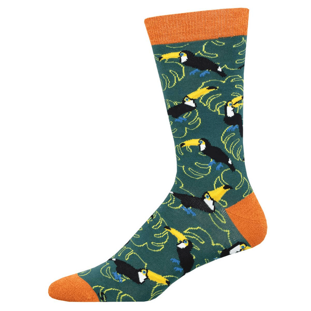 Toucan Leaves | Bamboo | Men | Green - Socks - Socksmith