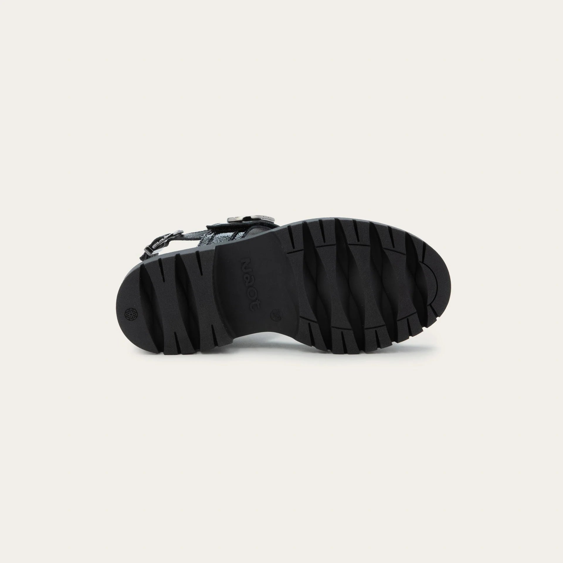 Trinity | Patent | Black Crinkle - Sandals - Naot