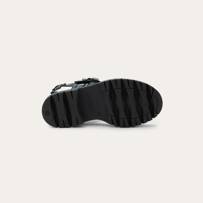 Trinity | Patent | Black Crinkle - Sandals - Naot