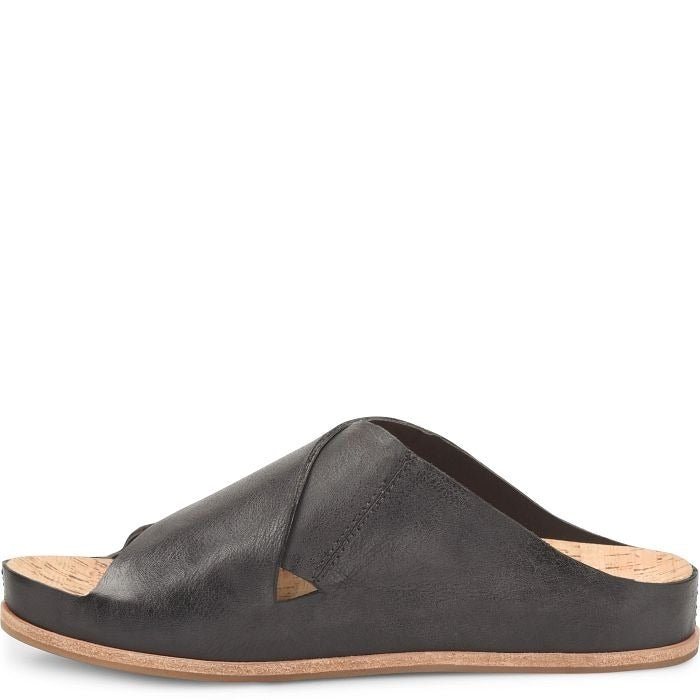 Tutsi Cross - Band | Leather | Black - sandals - Kork - Ease