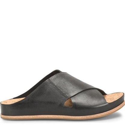Tutsi Cross - Band | Leather | Black - sandals - Kork - Ease