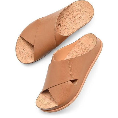 Tutsi Cross - Band | Leather | Terra Brown - sandals - Kork - Ease